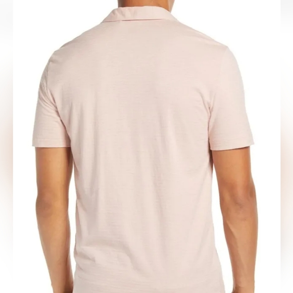 Theory Willem Petal Pink Polo Short Sleeve Shirt - Picture 3 of 14